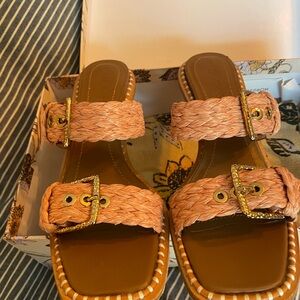 Ulla Johnson ellery raffia sandal. Worn just a few times excellent condition